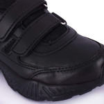 Campus Velcro Black Shoes for Kids (Bingo Collection)